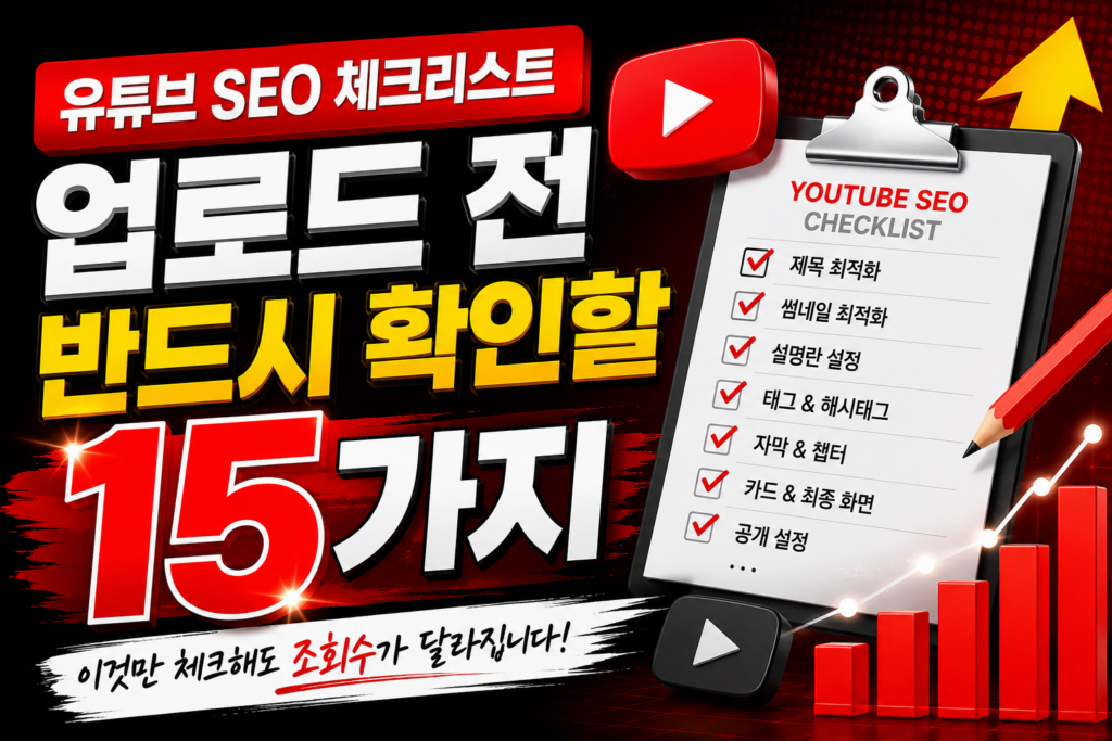 유튜브 SEO 체크리스트