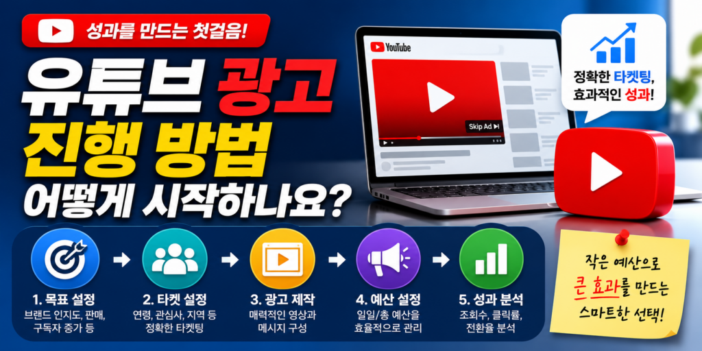 유튜브 광고 진행 방법