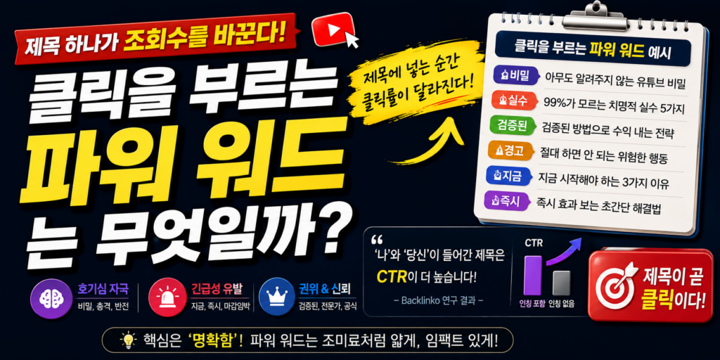 유튜브 상위노출 제목 작성법