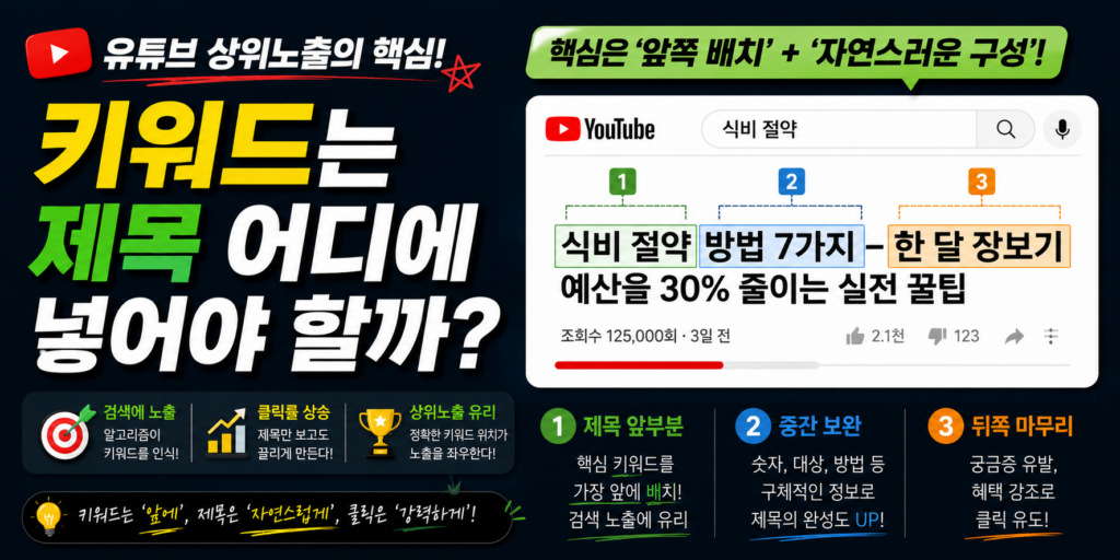 유튜브 상위노출 제목 작성법
