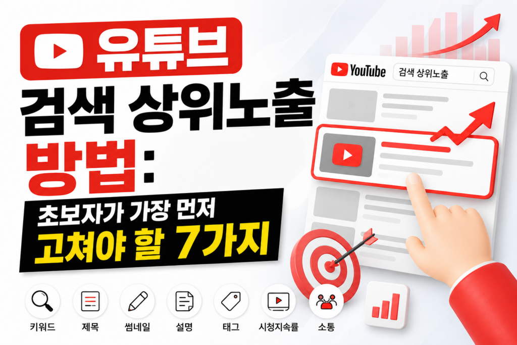 유튜브 검색 상위노출 방법