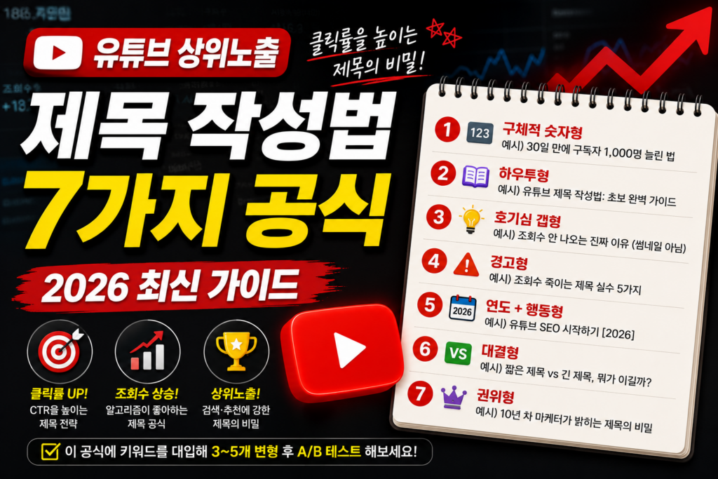 유튜브 상위노출 제목 작성법