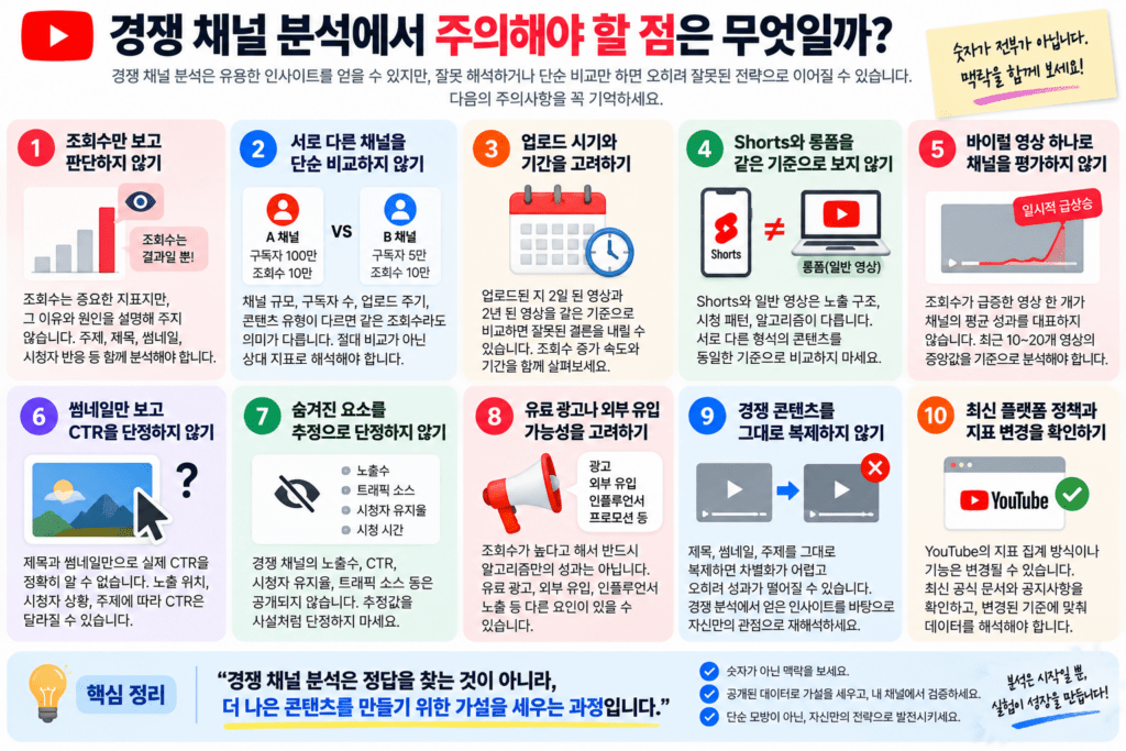 경쟁 유튜브 채널 분석