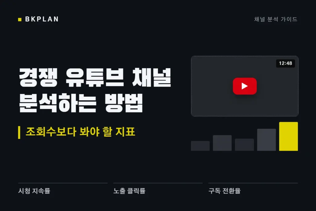 경쟁 유튜브 채널 분석