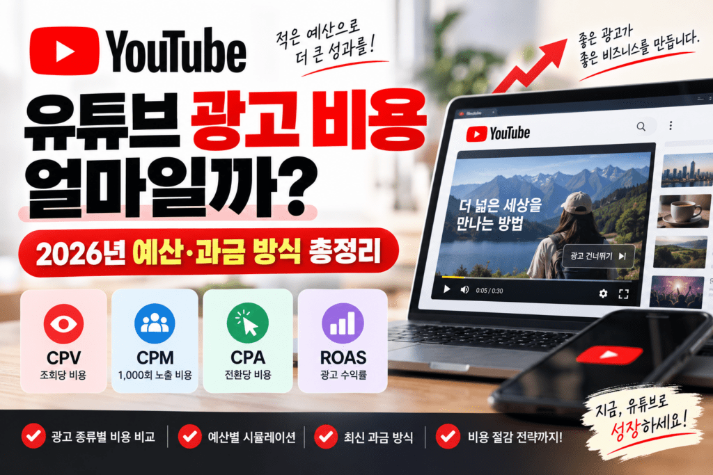 유튜브 광고비용 체크